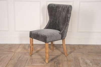 dove grey button back chair